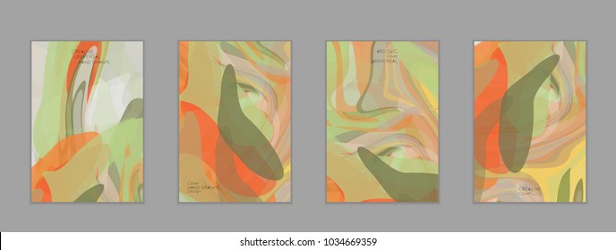 Abstract cover template with watercolor design elements. Poster with geometric shapes and multicolored transparent random overlapping shapes creating vector watercolor effect.