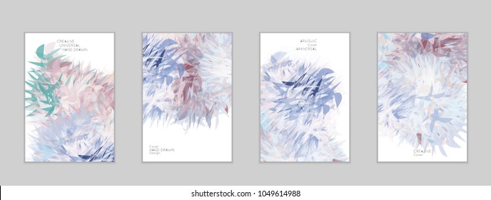 Abstract cover template with watercolor design elements. Poster with geometric shapes and multicolored transparent random overlapping shapes creating vector watercolor effect.