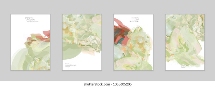 Abstract cover template with watercolor design elements. Poster with geometric shapes and multicolored transparent random overlapping shapes creating vector watercolor effect.