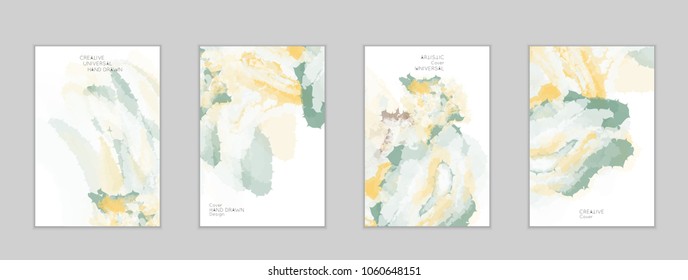 Abstract cover template with watercolor design elements. Poster with geometric shapes and multicolored transparent random overlapping shapes creating vector watercolor effect.