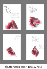 Abstract cover template with watercolor design elements. Poster with geometric shapes and multicolored transparent random overlapping shapes creating vector watercolor effect.
