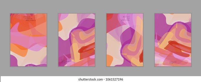 Abstract cover template with watercolor design elements. Poster with geometric shapes and multicolored transparent random overlapping shapes creating vector watercolor effect.