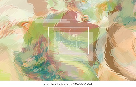 Abstract cover template with watercolor design elements. Poster with geometric shapes and multicolored transparent random overlapping shapes creating vector watercolor effect.