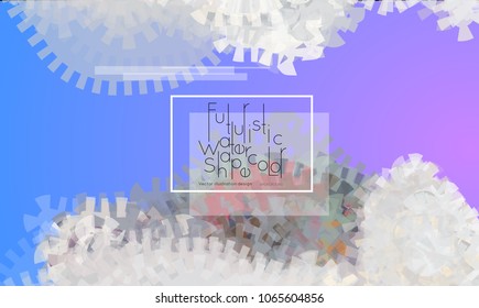 Abstract cover template with watercolor design elements. Poster with geometric shapes and multicolored transparent random overlapping shapes creating vector watercolor effect.