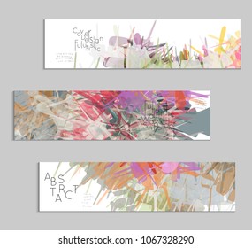 Abstract cover template with watercolor design elements. Poster with geometric shapes and multicolored transparent random overlapping shapes creating vector watercolor effect.