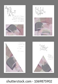 Abstract cover template with watercolor design elements. Poster with geometric shapes and multicolored transparent random overlapping shapes creating vector watercolor effect.