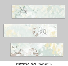 Abstract cover template with watercolor design elements. Poster with geometric shapes and multicolored transparent random overlapping shapes creating vector watercolor effect.