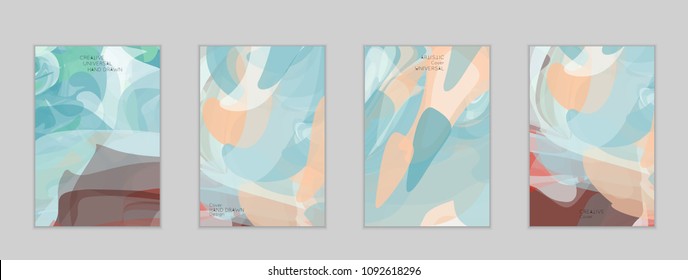 Abstract cover template with watercolor design elements. Poster with geometric shapes and multicolored transparent random overlapping shapes creating vector watercolor effect.