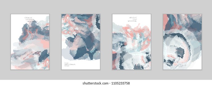 Abstract cover template with watercolor design elements. Poster with geometric shapes and multicolored transparent random overlapping shapes creating vector watercolor effect.