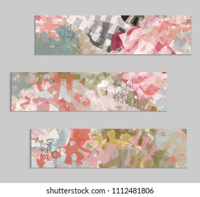 Abstract cover template with watercolor design elements. Poster with geometric shapes and multicolored transparent random overlapping shapes creating vector watercolor effect.