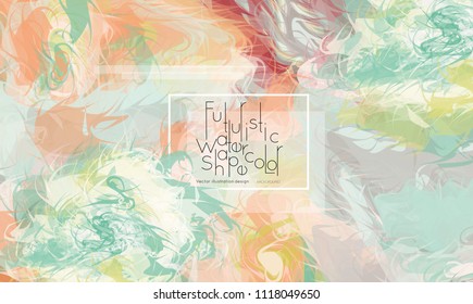 Abstract cover template with watercolor design elements. Poster with geometric shapes and multicolored transparent random overlapping shapes creating vector watercolor effect.