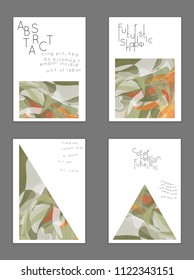 Abstract cover template with watercolor design elements. Poster with geometric shapes and multicolored transparent random overlapping shapes creating vector watercolor effect.