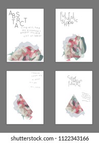 Abstract cover template with watercolor design elements. Poster with geometric shapes and multicolored transparent random overlapping shapes creating vector watercolor effect.