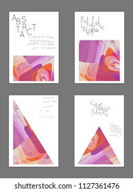 Abstract cover template with watercolor design elements. Poster with geometric shapes and multicolored transparent random overlapping shapes creating vector watercolor effect.