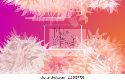 Abstract cover template with watercolor design elements. Poster with geometric shapes and multicolored transparent random overlapping shapes creating vector watercolor effect.