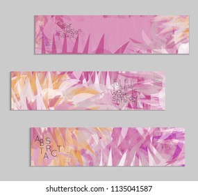 Abstract cover template with watercolor design elements. Poster with geometric shapes and multicolored transparent random overlapping shapes creating vector watercolor effect.
