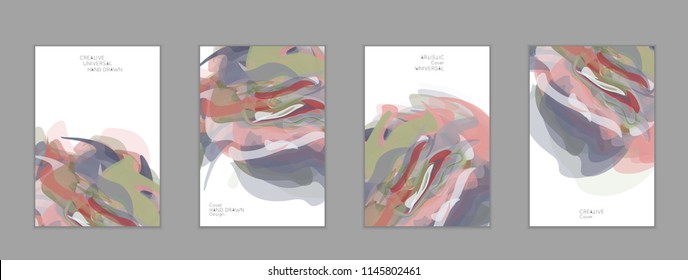 Abstract cover template with watercolor design elements. Poster with geometric shapes and multicolored transparent random overlapping shapes creating vector watercolor effect.