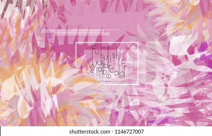 Abstract cover template with watercolor design elements. Poster with geometric shapes and multicolored transparent random overlapping shapes creating vector watercolor effect.