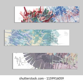 Abstract cover template with watercolor design elements. Poster with geometric shapes and multicolored transparent random overlapping shapes creating vector watercolor effect.