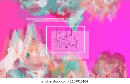 Abstract cover template with watercolor design elements. Poster with geometric shapes and multicolored transparent random overlapping shapes creating vector watercolor effect.