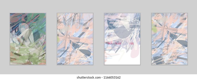 Abstract cover template with watercolor design elements. Poster with geometric shapes and multicolored transparent random overlapping shapes creating vector watercolor effect.