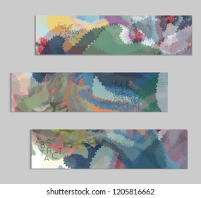 Abstract cover template with watercolor design elements. Poster with geometric shapes and multicolored transparent random overlapping shapes creating vector watercolor effect.