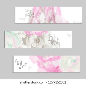 Abstract cover template with watercolor design elements. Poster with geometric shapes and multicolored transparent random overlapping shapes creating vector watercolor effect.