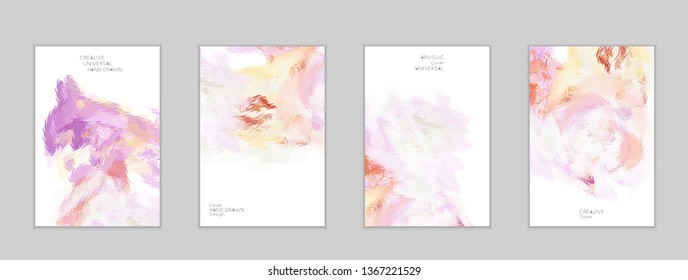 Abstract cover template with watercolor design elements. Poster with geometric shapes and multicolored transparent random overlapping shapes creating vector watercolor effect.
