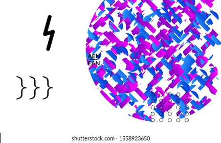 Abstract cover templates with circle filled with bright colored stripes on white. Dynamic modern design with geometric shapes. Simple colorful futuristic elements.