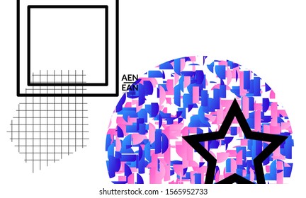 Abstract cover templates with circle filled with bright colored stripes on white. Dynamic modern design with geometric shapes. Simple colorful futuristic elements.