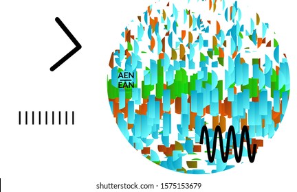 Abstract cover templates with circle filled with bright colored stripes on white. Dynamic modern design with geometric shapes. Simple colorful futuristic elements.
