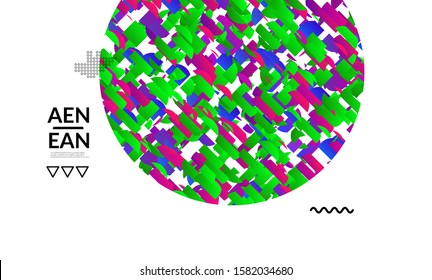 Abstract cover templates with circle filled with bright colored stripes on white. Dynamic modern design with geometric shapes. Simple colorful futuristic elements.