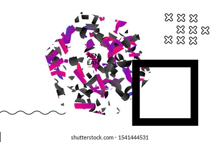 Abstract cover templates with hexagon filled with bright colored stripes on white. Dynamic modern design with geometric shapes. Simple colorful futuristic elements.