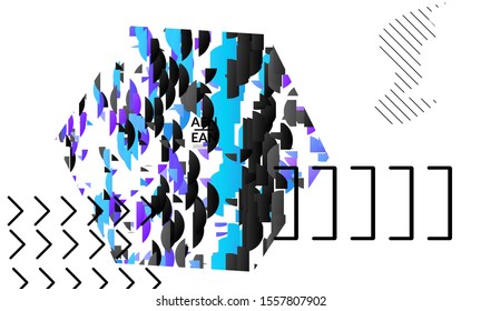 Abstract cover templates with hexagon filled with bright colored stripes on white. Dynamic modern design with geometric shapes. Simple colorful futuristic elements.
