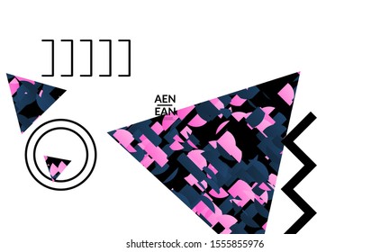 Abstract cover templates with triangle filled with bright colored stripes on white. Dynamic modern design with geometric shapes. Simple colorful futuristic elements.