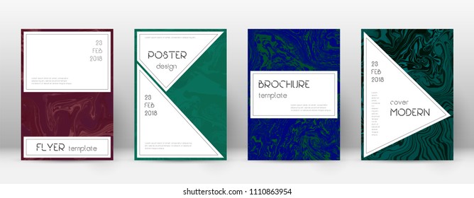Abstract cover. Terrific design template. Suminagashi marble stylish poster. Terrific trendy abstract cover. Business vector illustration.