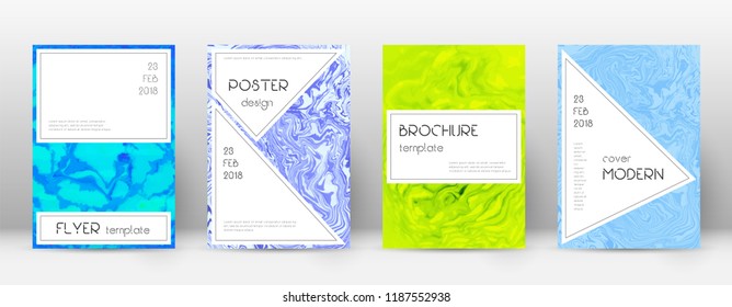 Abstract cover. Valuable design template. Suminagashi marble stylish poster. Valuable trendy abstract cover. Business vector illustration.