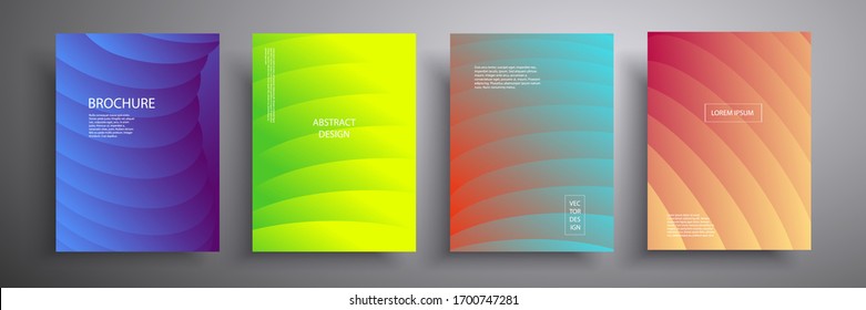 Ilustración vectorial de portada abstracta. Diseño geométrico futuro. Colección de plantillas para folletos, carteles, portadas, cuadernos, revistas, banners, volantes y tarjetas.