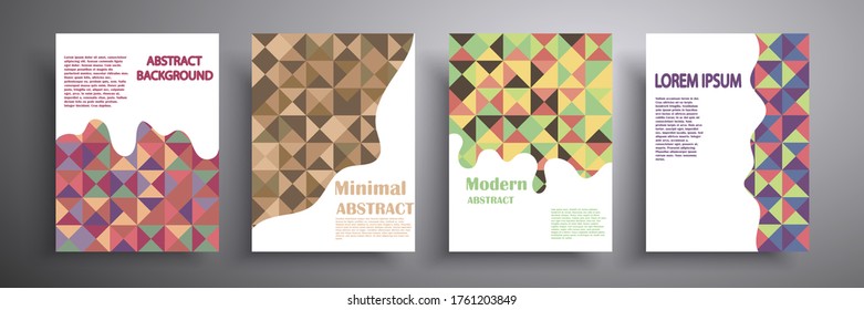 Abstract cover vector illustration. Future geometric design. Collection of templates for brochures, posters, covers, notebooks, magazines, banners, flyers and cards