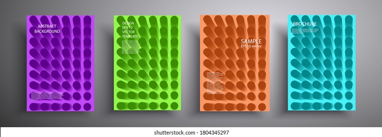 Abstract cover vector illustration. Future geometric design. Collection of templates for brochures, posters, covers, notebooks, magazines, banners, flyers and cards