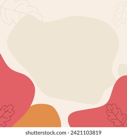 Abstract cover vector social media post square template design