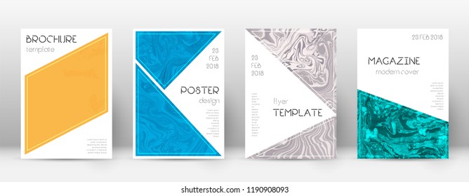 Abstract cover. Vibrant design template. Suminagashi marble triangle poster. Vibrant trendy abstract cover. Business vector illustration.