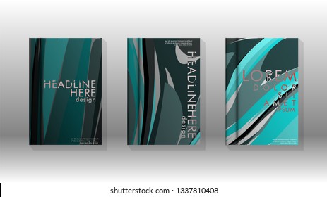 Abstract cover with wave elements. book design concept. Futuristic business layout. Digital poster template. Design Vector - eps10