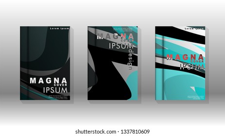 Abstract cover with wave elements. book design concept. Futuristic business layout. Digital poster template. Design Vector - eps10