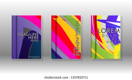 Abstract cover with wave elements. book design concept. Futuristic business layout. Digital poster template. Design Vector - eps10