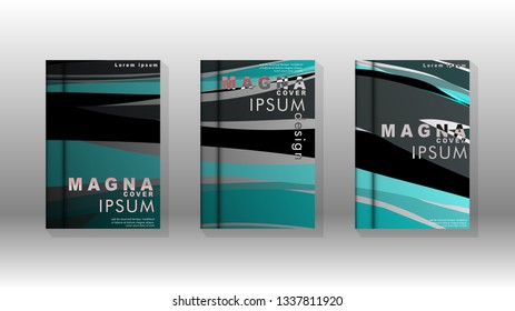 Abstract cover with wave elements. book design concept. Futuristic business layout. Digital poster template. Design Vector - eps10
