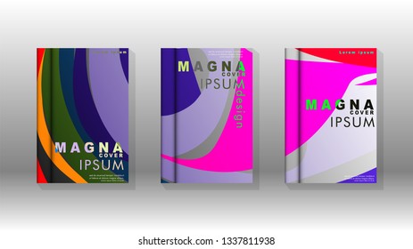 Abstract cover with wave elements. book design concept. Futuristic business layout. Digital poster template. Design Vector - eps10
