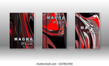 Abstract cover with wave elements. book design concept. Futuristic business layout. Digital poster template. Design Vector - eps10