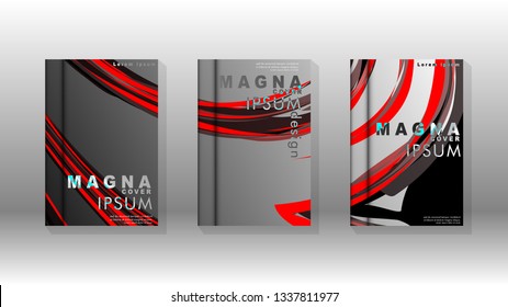 Abstract cover with wave elements. book design concept. Futuristic business layout. Digital poster template. Design Vector - eps10