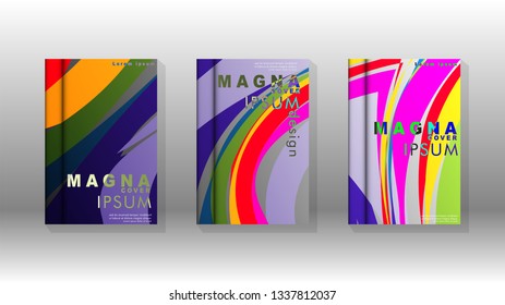 Abstract cover with wave elements. book design concept. Futuristic business layout. Digital poster template. Design Vector - eps10